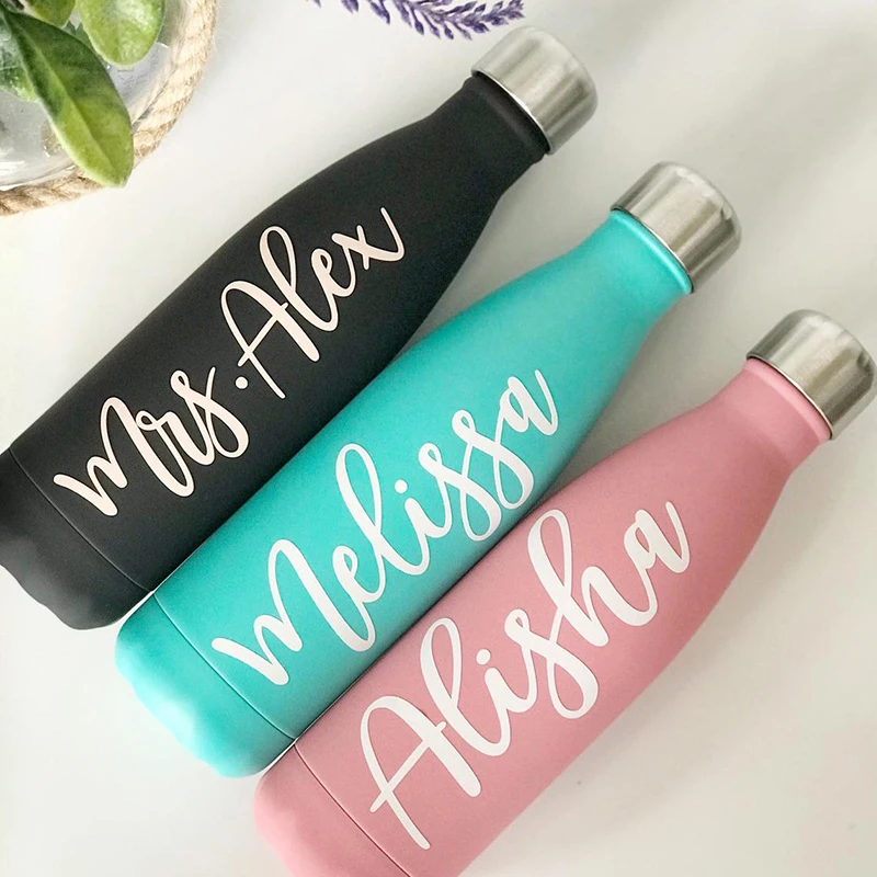 Personalized Bridesmaids Stainless Steel Water Bottle Insulated Sports Hot Cold Thermos Wedding Gifts Ideas Holiday Water Bottle