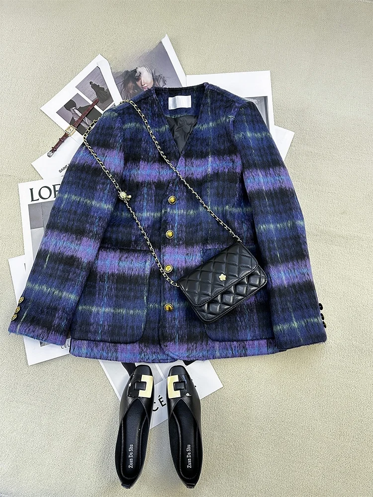 Abnehmen Effektiven Woolen Anzug Sle frauen daunen Jaet Kleine Fraance Sle Winter Neue Lose Fit Single Button Mantel