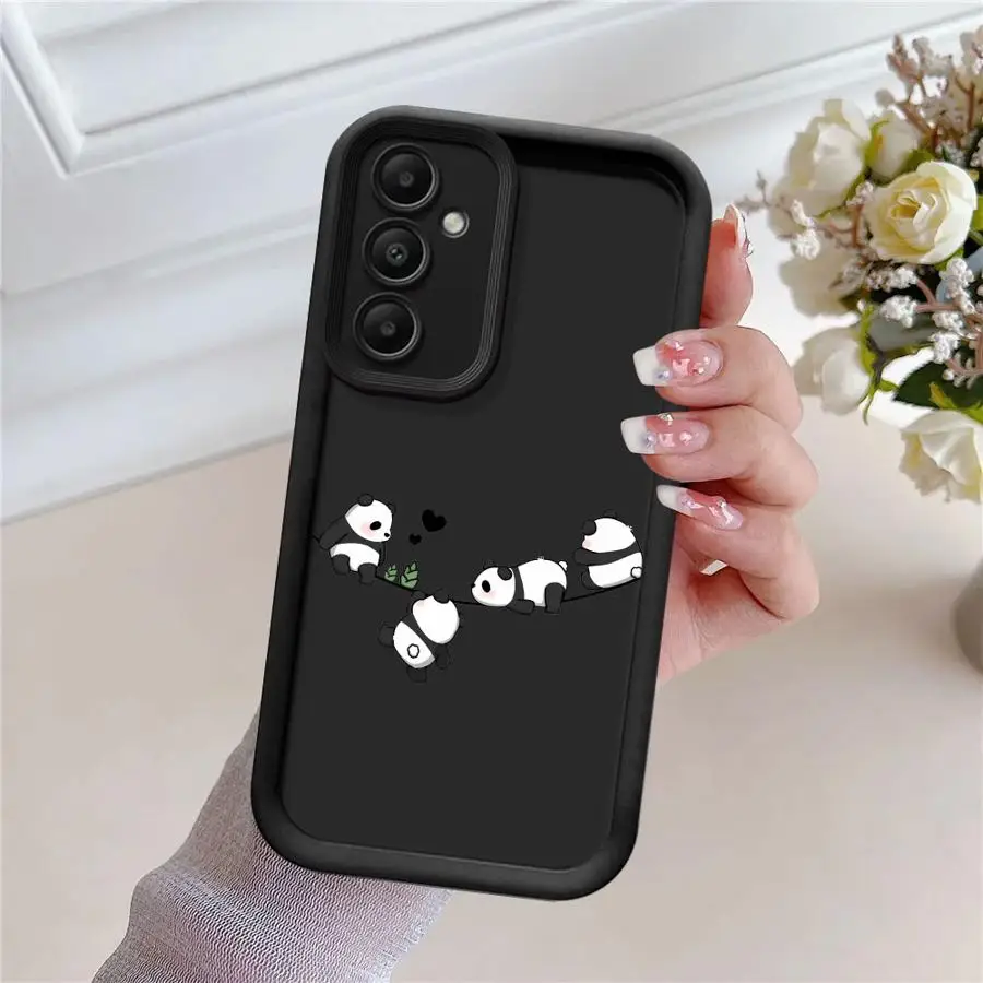 Case for Samsung A54 A52 A14 A53 A12 A13 A23 A71 A34 A51 A13 A33 A15 A32 A22 A55 A24 Phone Cover Cartoon Panda Cat Cute Animal