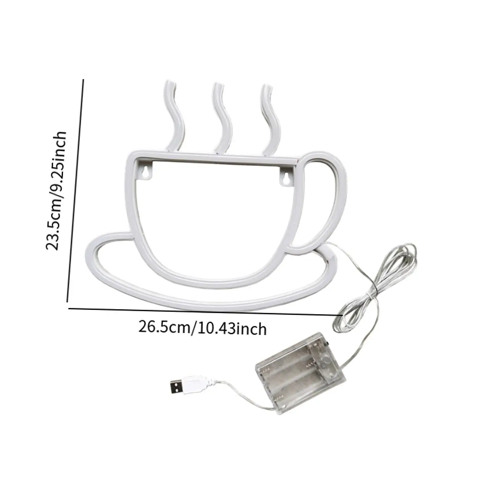 LED Coffee Cup Neon Light Welcome LED Night Light Opening Restaurant Kitchen