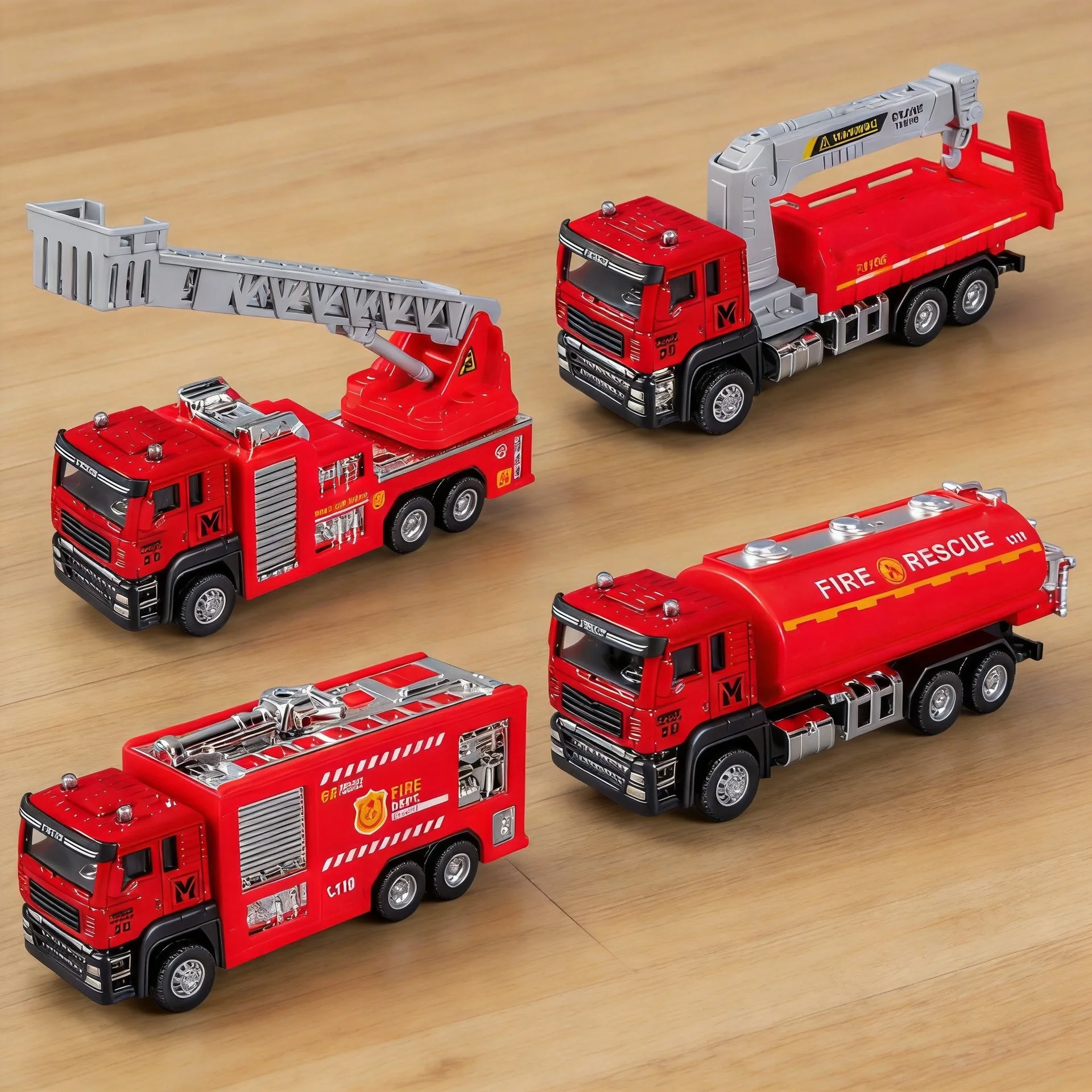 New Alloy Fire Engine/engineering Vehicle Models Simulation City Construction Vehicles Inertia Excavator/Dump Truck Toys For Boy