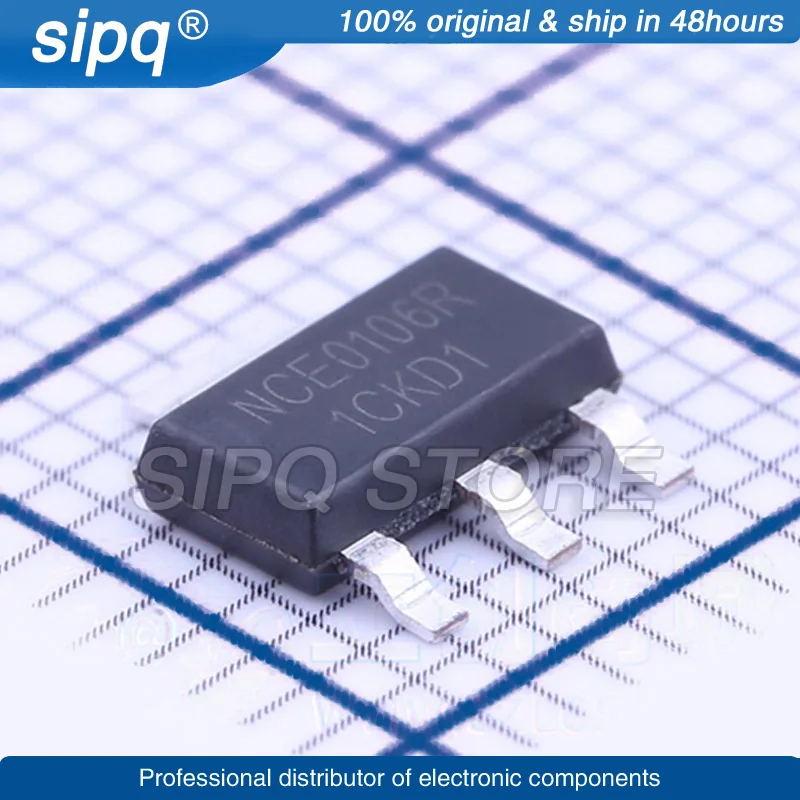 10PCS/LOT NCE0106R 100V 6A  N-CHANNEL SOT-223 MOSFET Brand New and Original In Stock Authentic Product