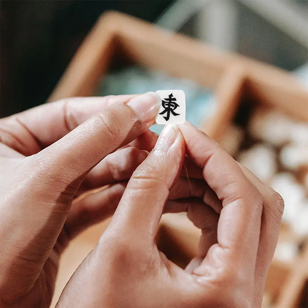 

50 шт. китайских бусин для маджонга, плоские бусины из полимерной глины для браслетов дружбы, ожерелий, поделок своими руками, детских украшений ручной работы