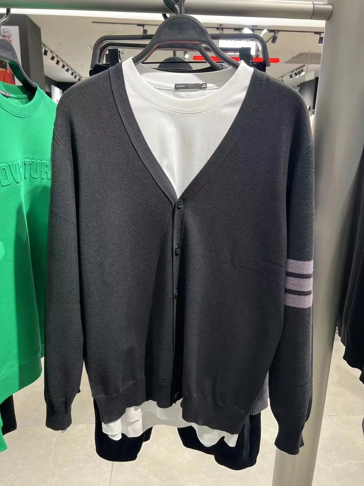 

Trendy V-Ne Striped Open Cardigan Sweater Original Design Autumn New Men's Faion Knitted Long Sve Casual Straight Fit