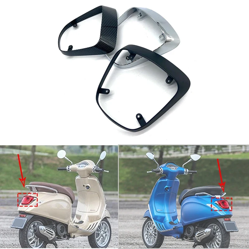 Fit VESPA SPRINT PRIMAVERA 150 2018-2021 Zubehör Motorrad Hinten Rücklicht Abdeckung Schutz Rücklicht Rahmen Zubehör.