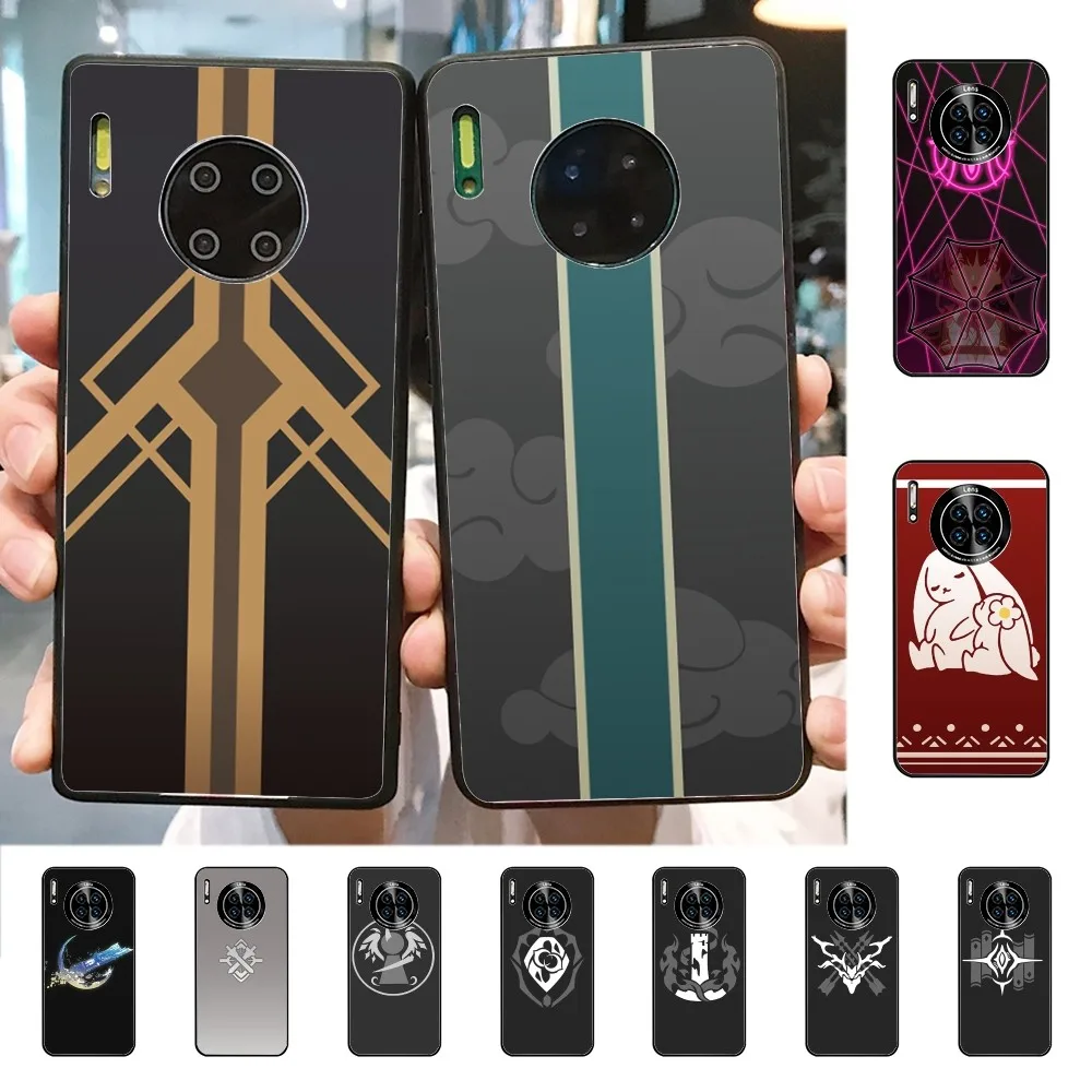 

H-Honkai S-Star R-Rail Proprietary Roles Logo Phone Case For Huawei Mate 10 20 30 40 50 Lite Pro Nova 3 3i 5 6 SE 7 Pro 7SE