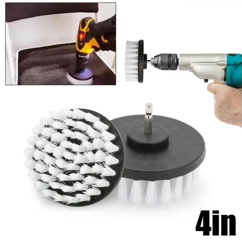 【PRICE REDUCT】Polisher Electric Scrubber 4 Inch Soft Drill Brush Bathroom Power Cleaning Tools For Carpet Glass Car Disc