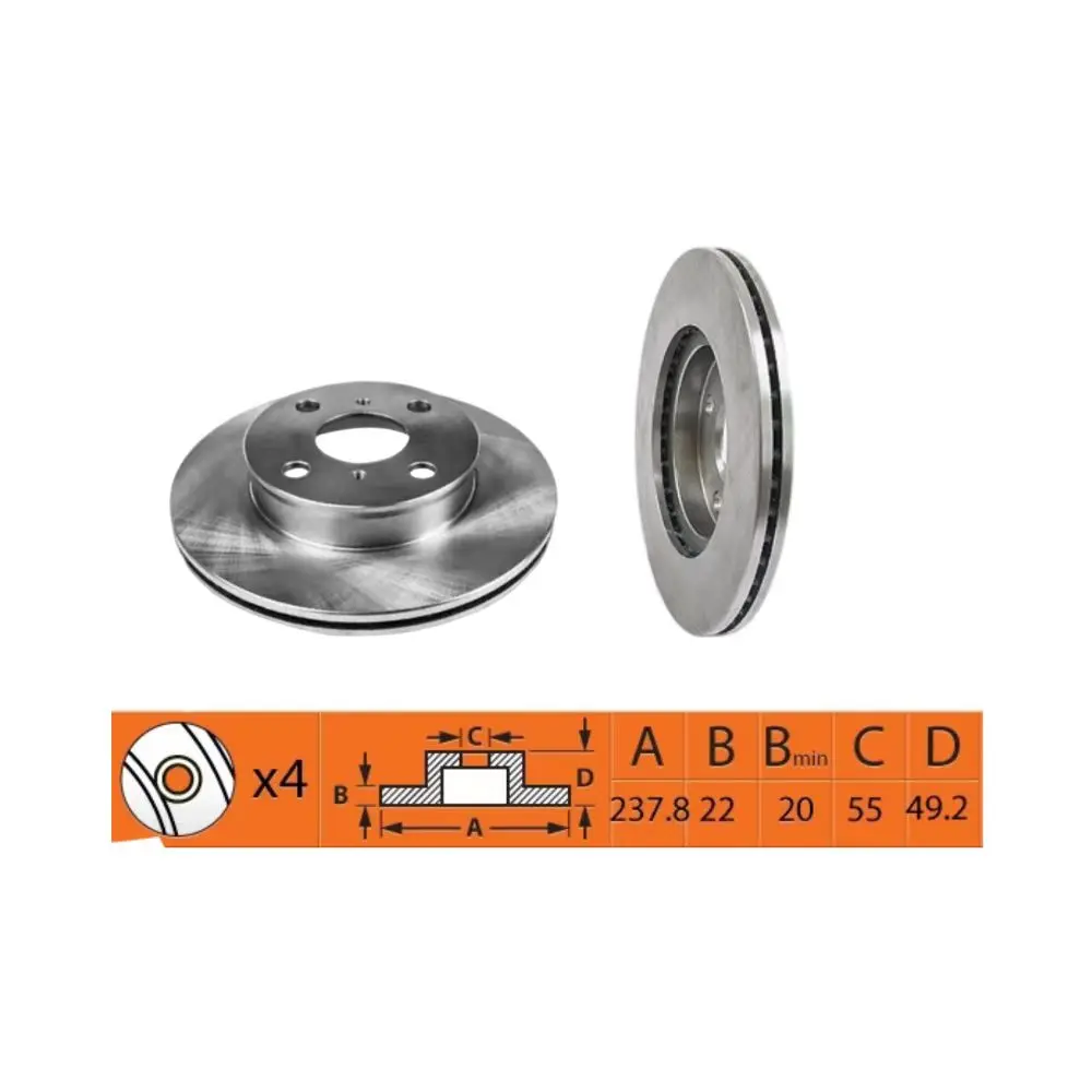 فرامل قرصية تلقائية عالية الجودة 43512-20530 DF7248 سعر تنافسي للموضع الأمامي لمركبات تويوتا