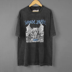 Napalm Death T-Shirt Scum Band Terrorizer Brutal Truth Repulsion Men's Clothing Short Sleeve Cotton Tee