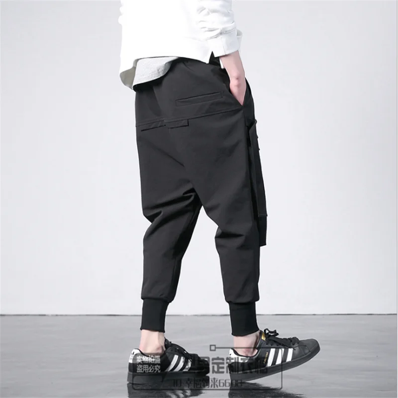 Stylish Men's Black Baggy Harlan Pants, M-6XL! High Quality Plus Size Men's Pants