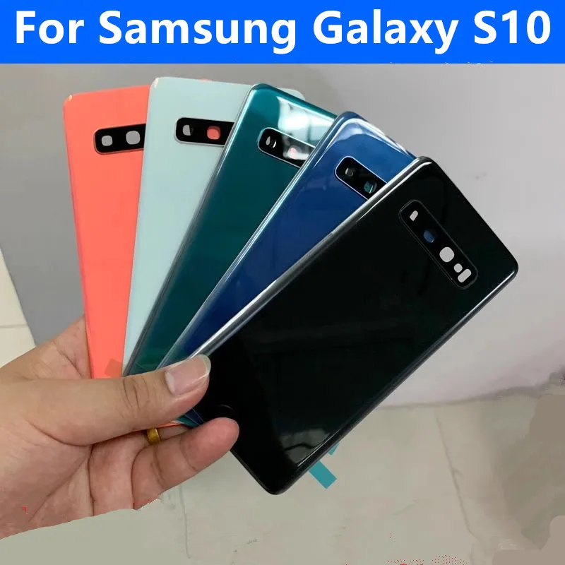 

Задний корпус S 10 для Samsung Galaxy S10 G973 6,1 дюйма, стеклянная крышка аккумулятора, задняя крышка, ремонт, замена двери корпуса + объектив камеры