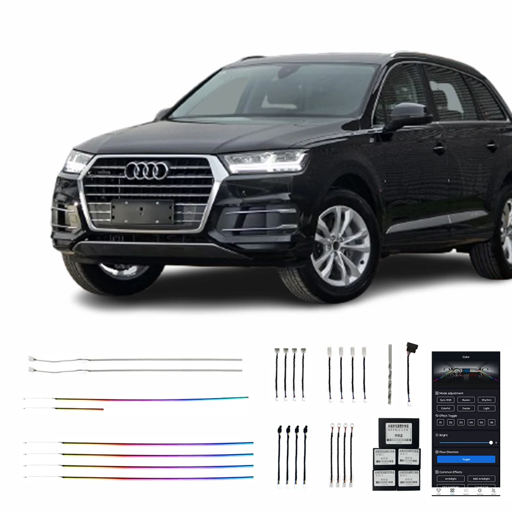 

16-19 Q7 LED Version 24 Lights Manufacturers Sell Car Interior Modification Ambient Light Car Interior