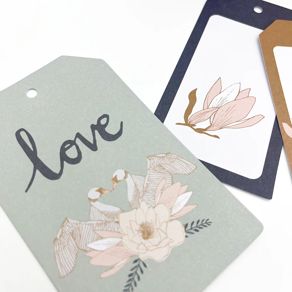 Creative Path Decorative Scrapbooking Gift Tags 14pcs New Beginning Cardboard Paper Tags For Journaling Crafting DIY Card Making