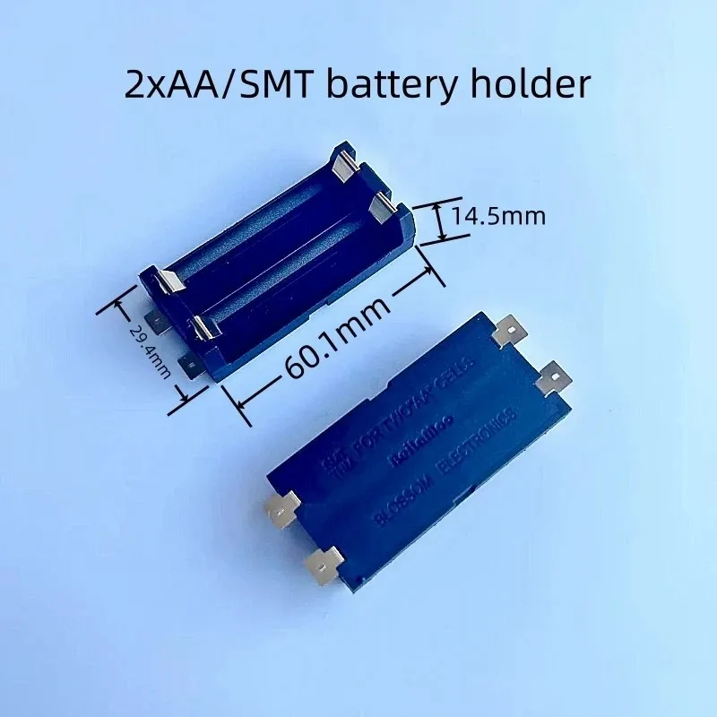 SMT 배터리 팩 시리즈 및 병렬 연결 SMT 패치, 금도금 배터리 케이스, 1, 2, 3xAA 배터리 거치대, 2 개