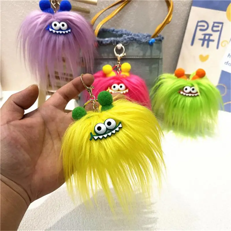 Eye-catching Fried Doll Mascot Cool Cartoon Mascot Keychain Popular Accessories Best Selling Funny Plush Dolls Fried Hair Unique