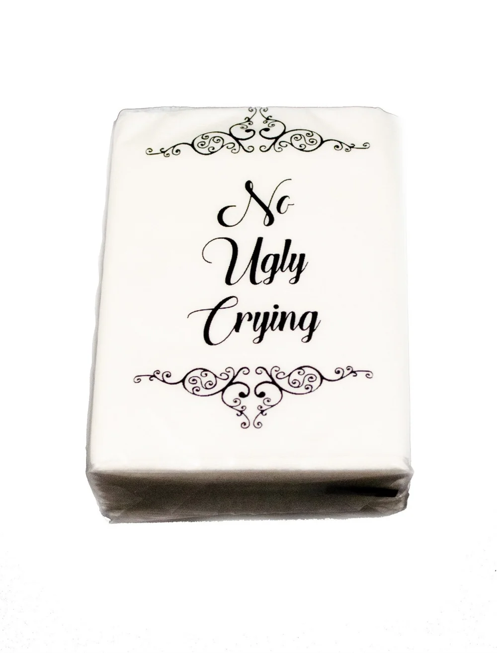 Custom Wedding No Ugly Crying Tissue Packets set of 12