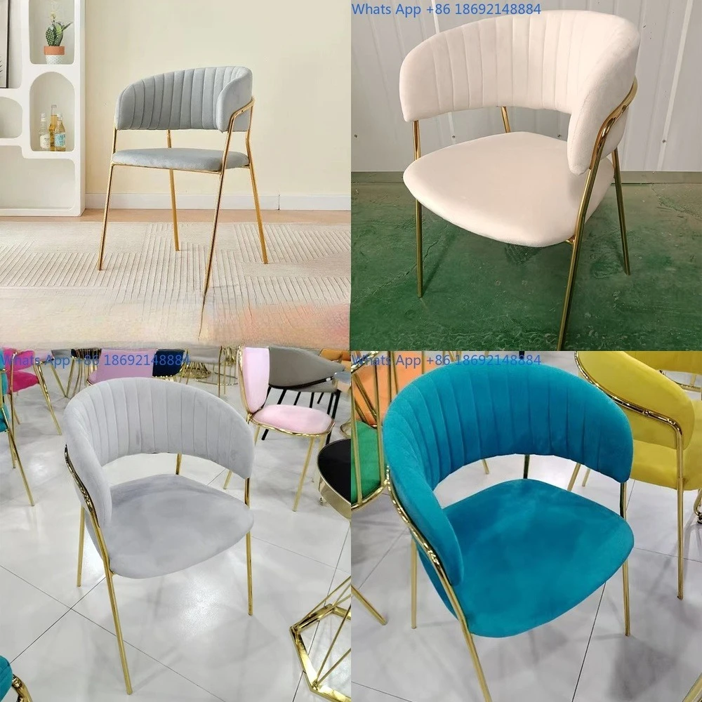 

Luxury Lounge Back Chair for Dessert Cafe Bistro Salon Nails Reception Meeting