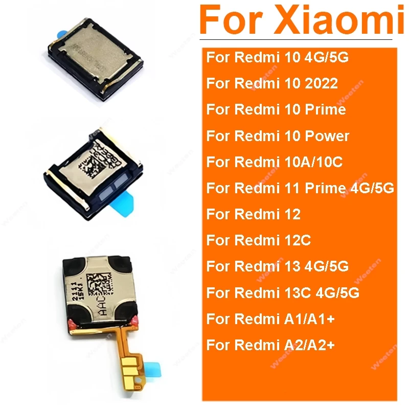 

Built-in Earphone Earpiece Top Ear Speaker For Xiaomi Redmi 10 2022 10A 10C 11 12C 13C Pro Prime Power A2 A1+ Plus Replace Parts