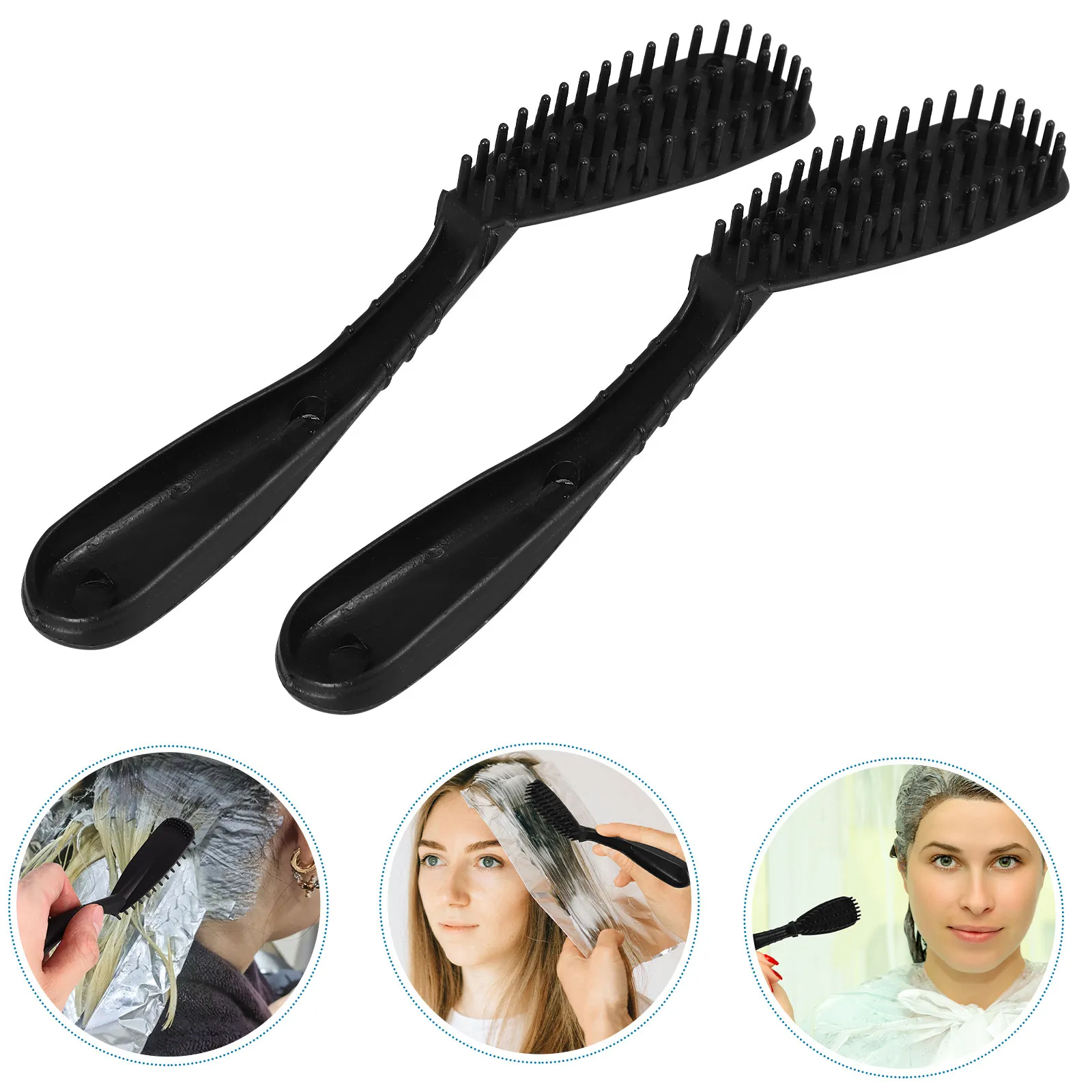

6Pcs Hair Dye Comb Salon Quality Reusable PP Hair Coloring Brush for Easy Application At Home Professional Dyeing Accessories