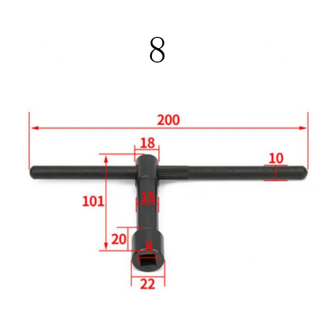 Square Head Lathe Chuck Wrench Tool Holder Key Screw Hand Lever Vertical Lathe