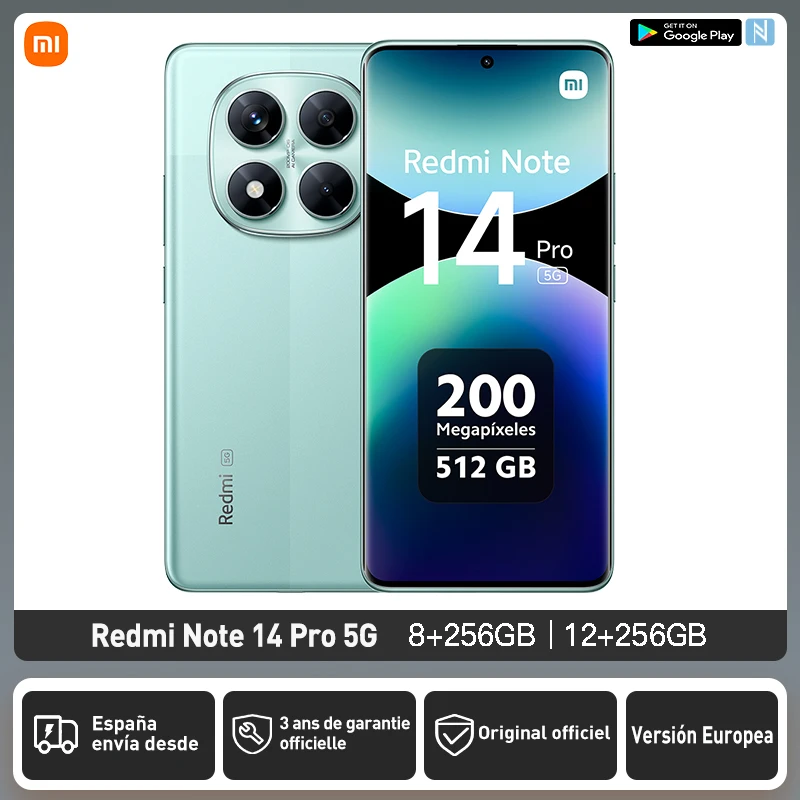 Xiaomi Redmi Note 14 Pro 5G European Version 256GB/512GB MTK Dimensity 7300-Ultra 6.67