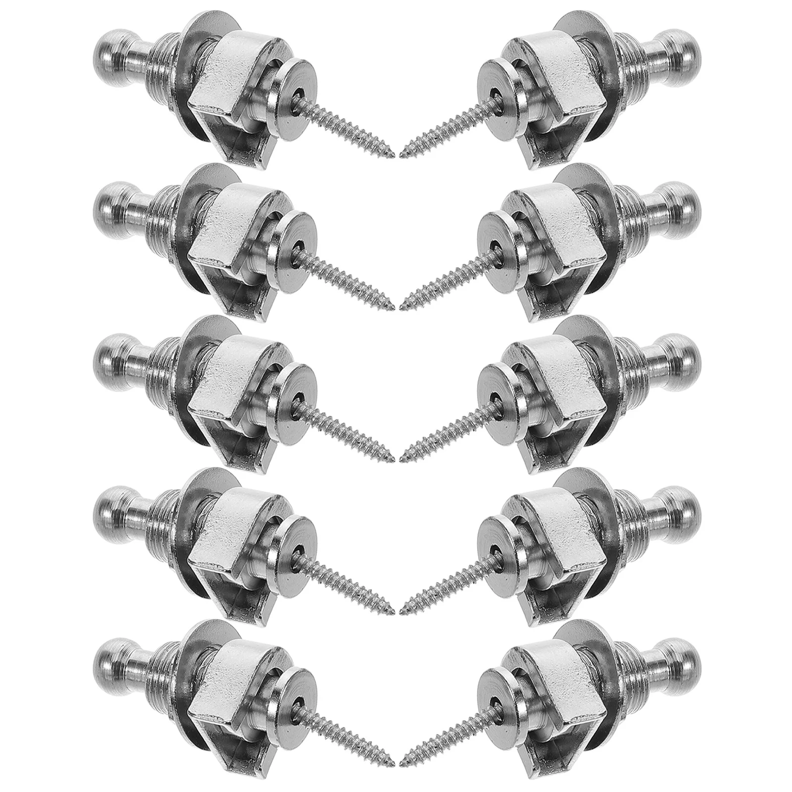 

10 Pcs Guitar Strap Buckle Fixator Tool Acoustic Neck Button Electric Locks Retainer