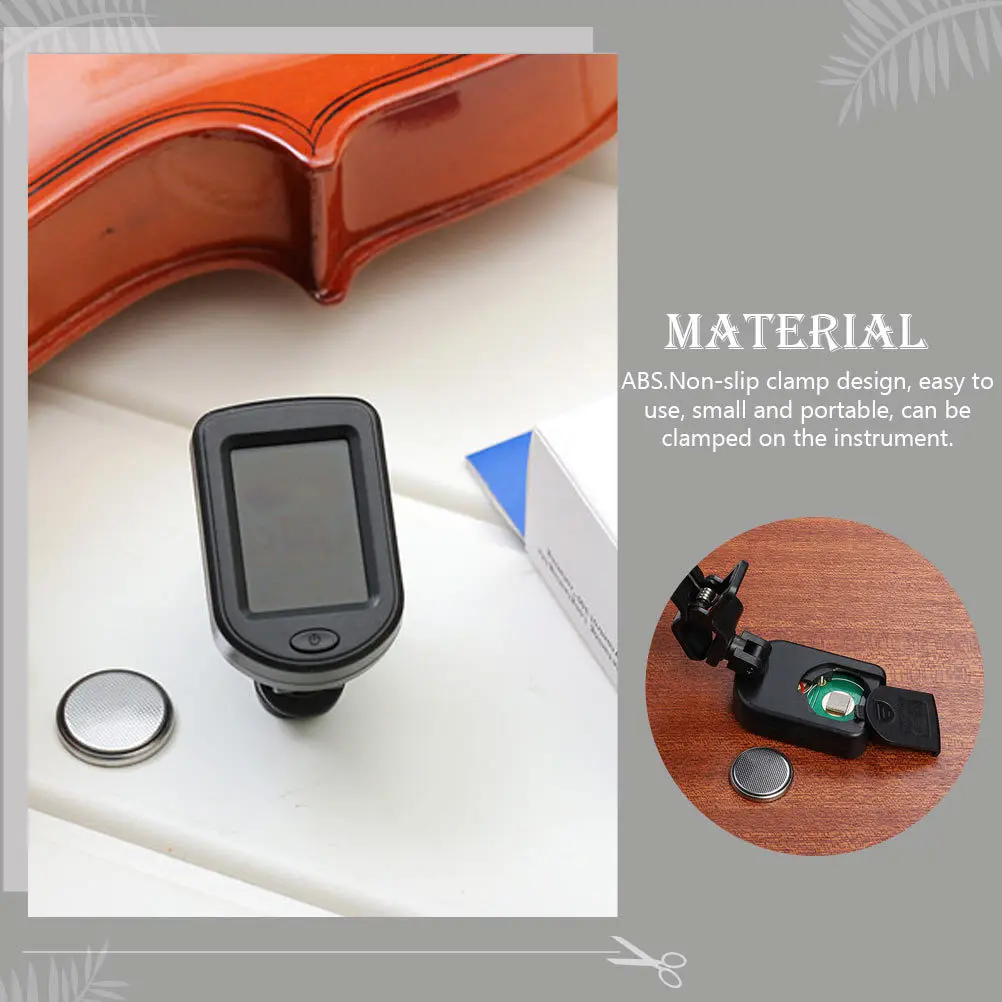 Alat Penyetel Gitar Profesional Portabel Universal untuk Gitar, Biola, Ukulele, Bass dengan Penyetelan Presisi, Alat Penyetel Instrumen Musik yang Berguna