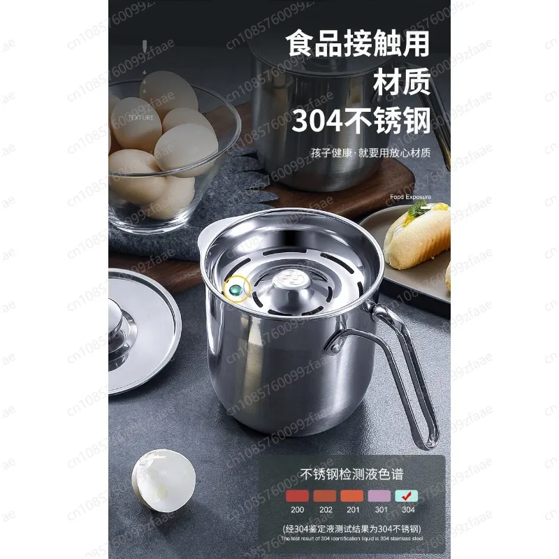 YY   Stainless Steel Milk Pot With Lid Small Saucepan Single Handle Mini Cooking Pot For Milk Coffee Baby Food