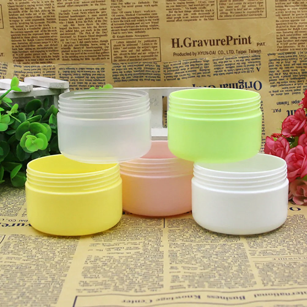 

10PCS Face Cream Box Portable Makeup Container Empty Lotion Case Travel Jar Storage Daily Use Gift 100g LeakProof