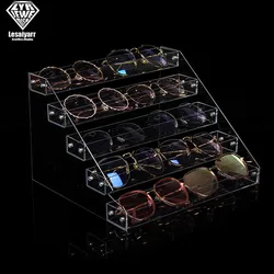 Acrylic 3/4/5/6/7 layers SunGlasses Eyeglasses Display Stands Glasses Shelf Holder Frame Sunglasses Shelf Organizer Storage Rack