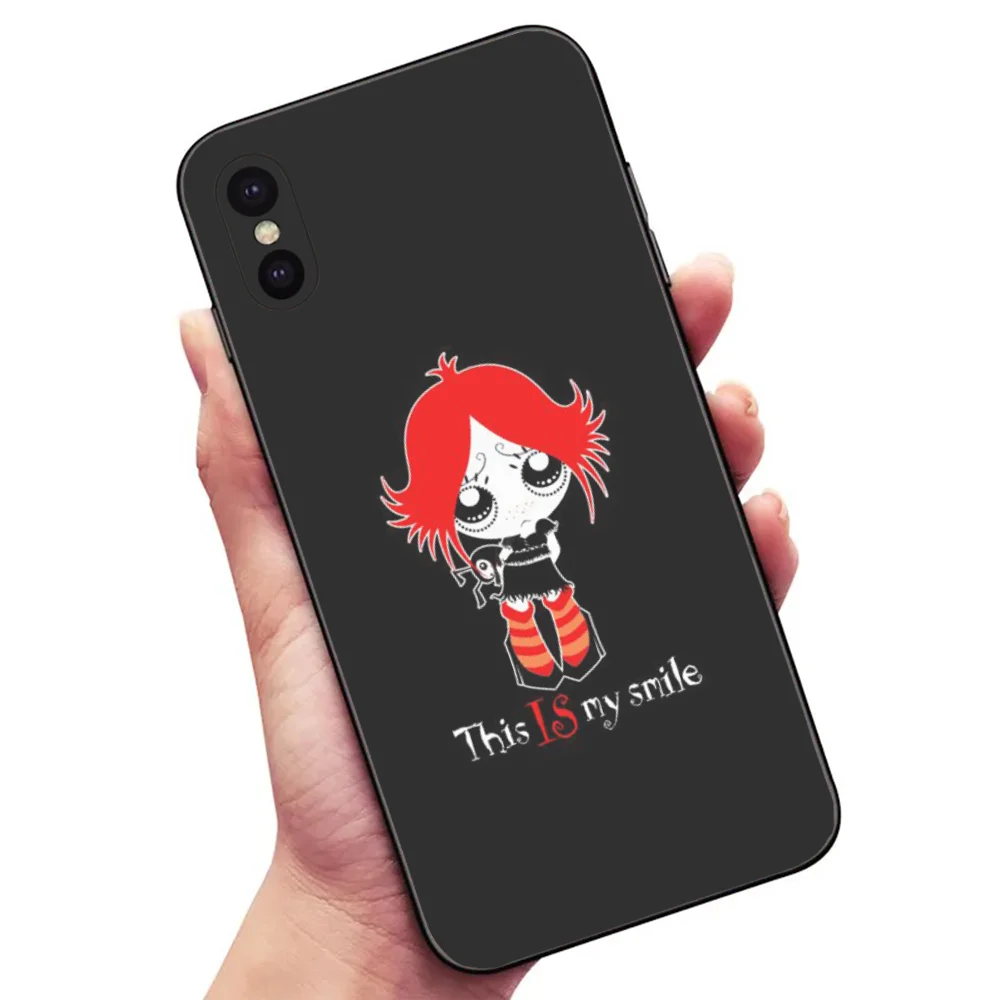 Cute Ruby Gloom Red hair Phone Case For Samsung S24,23,22,30,21,10,9,Ultra,Plus,Lite,FE,5G Black Soft Case