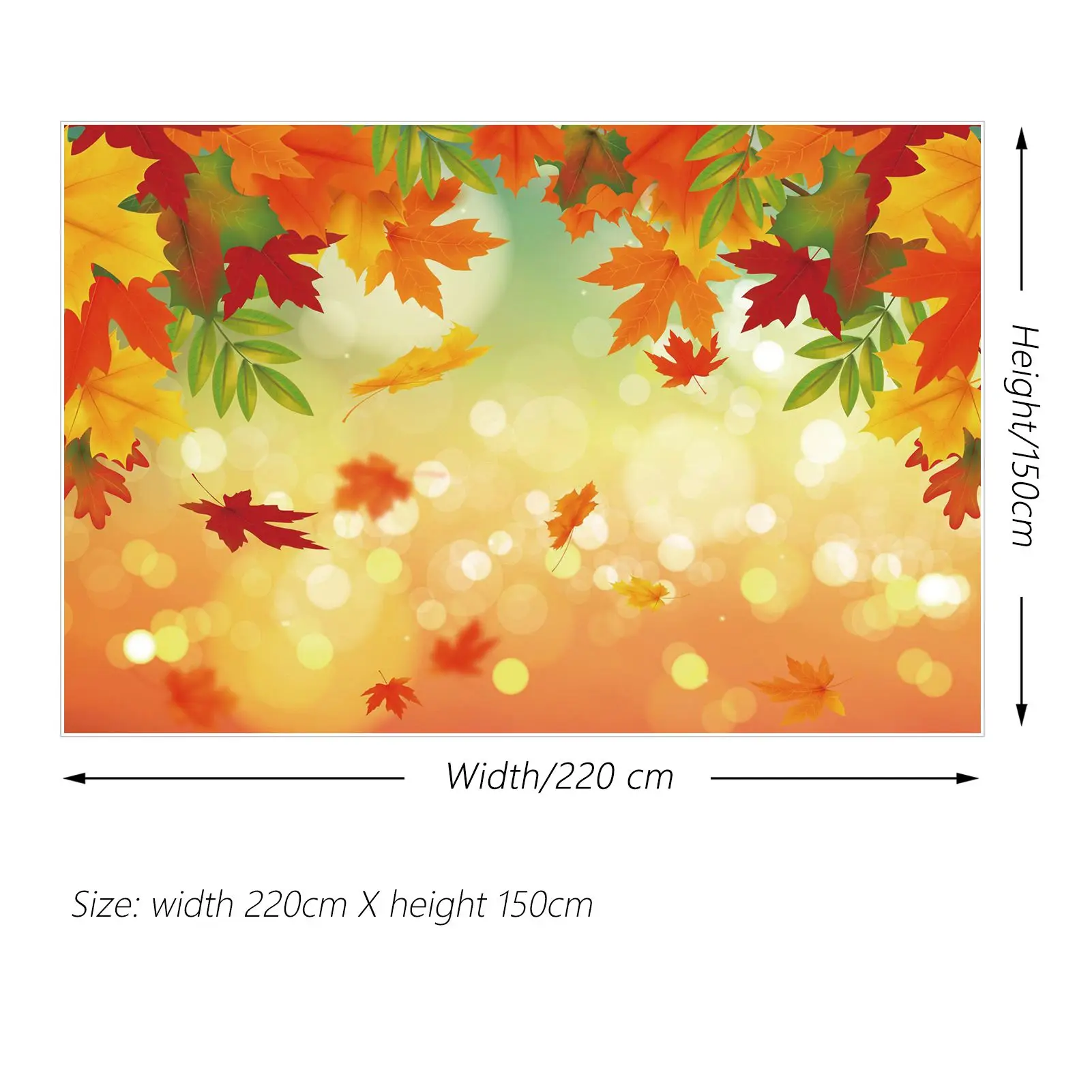 MOON.QG fondale autunno Maple Tree Leaves Product Photography Background personalizzato Kids Light Bokeh Spot Party Wall Photo Booth