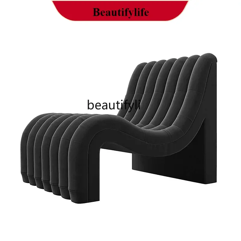 

D132 zqModern Strip Chair Nordic Restaurant Creative Stool Model Room Leisure Bending Chair