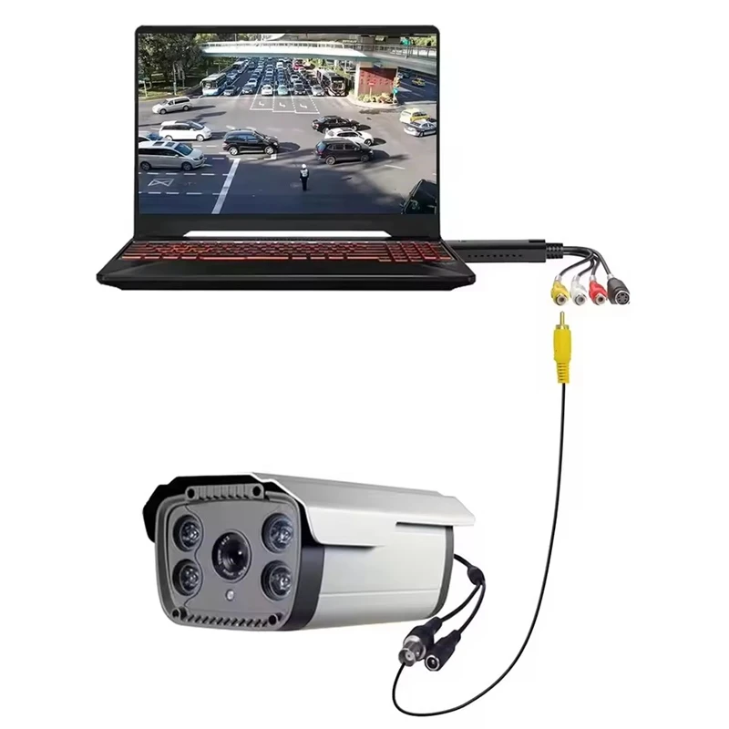 USB2.0 Audio Video Capture Card Adapter USB 2.0 to RCA VHS TV DVD VCR Video Capture VHS to Digital Converter for Mac PC TV DVD