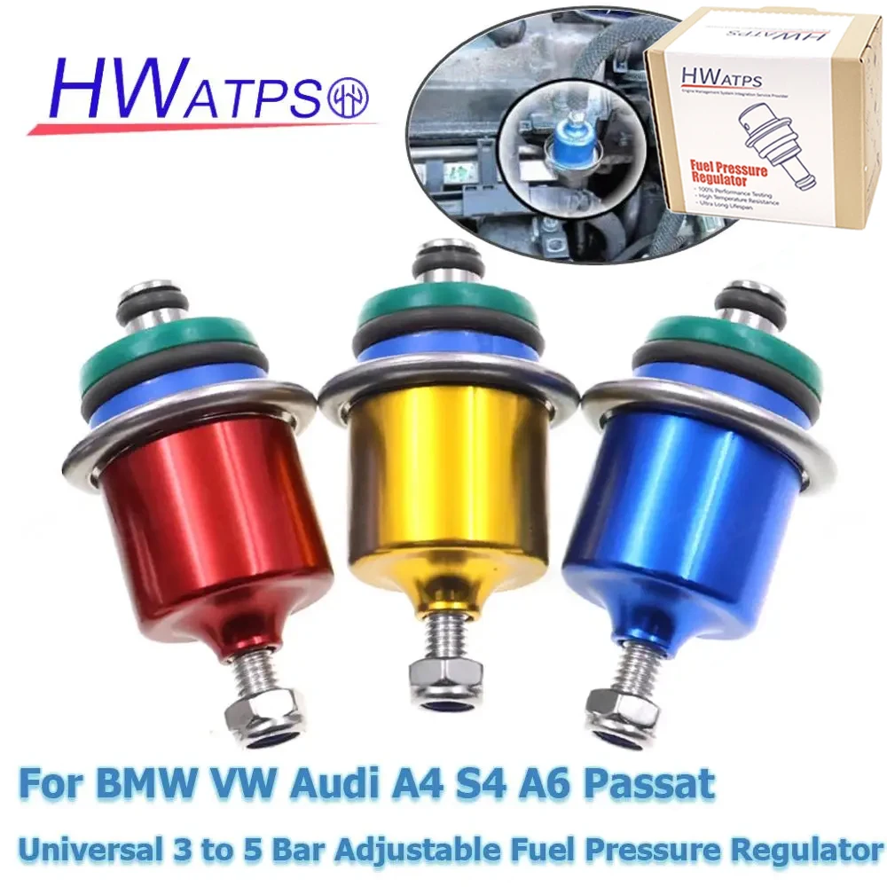 Peça de automóvel nova marca variável universal 3-5 barra regulador de pressão de combustível ajustável para bmw 520i 525i 320i vw audi a4 s4 a6