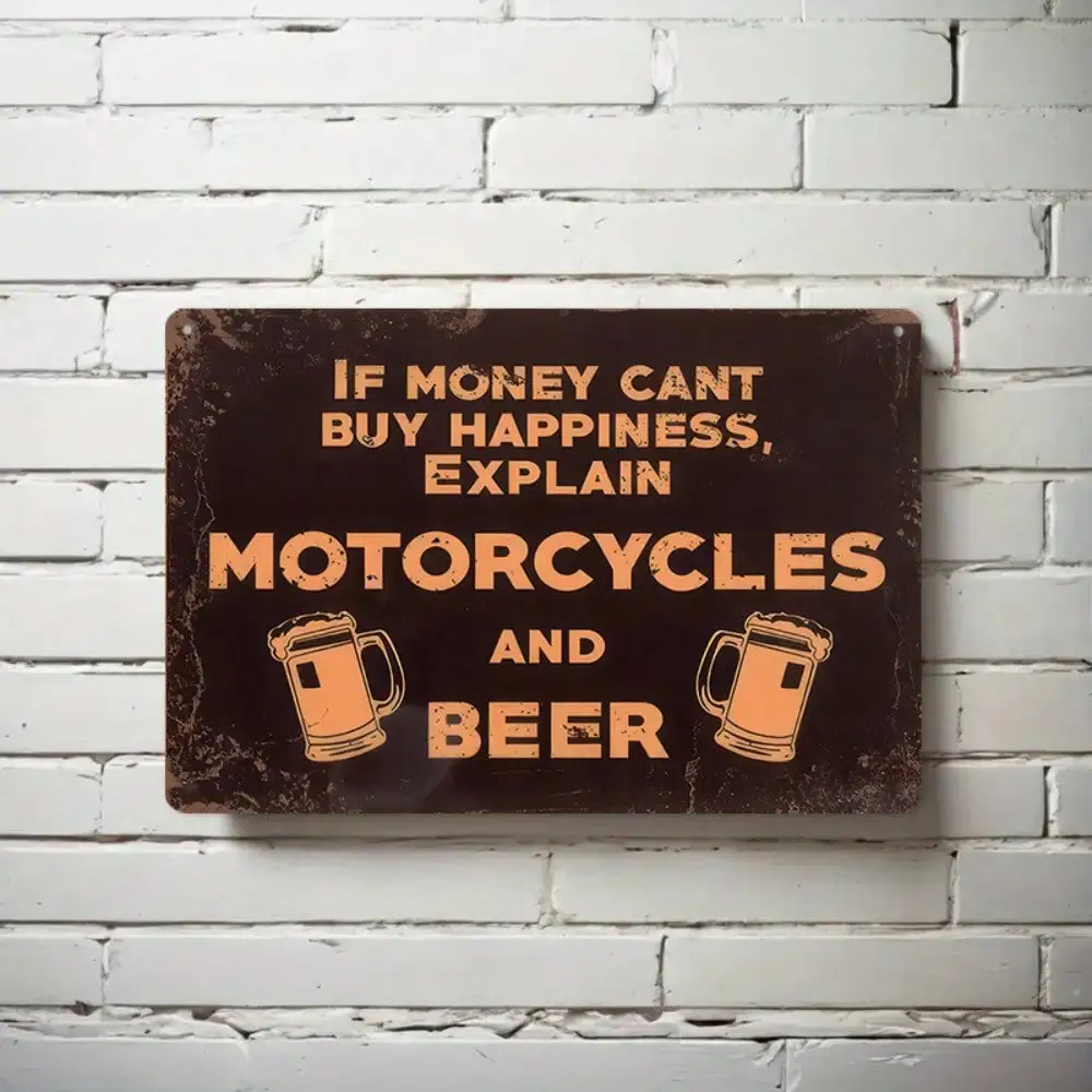 

1 шт. «Если деньги не могу покупать счастье» юмористическая жестяная вывеска-философия жизни дизайн для офиса и домашнего декора, философский подарок