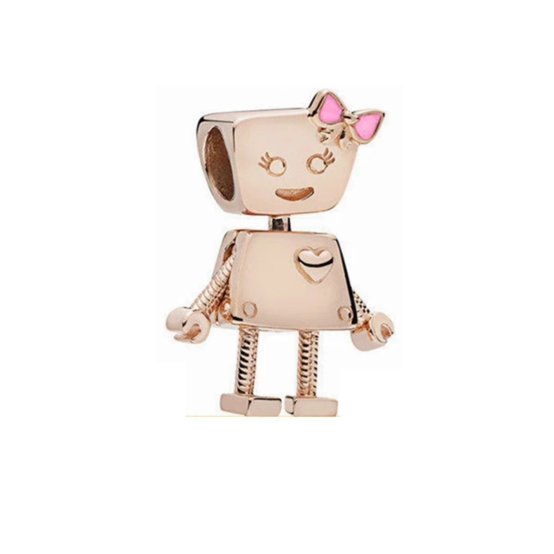 2026 رائجة البيع روبوت سلسلة خرز تميمة روبوت عقد الزهور فراشة أجنحة روبوت صالح الأصلي أساور DIY بها بنفسك النساء المجوهرات هدية #4