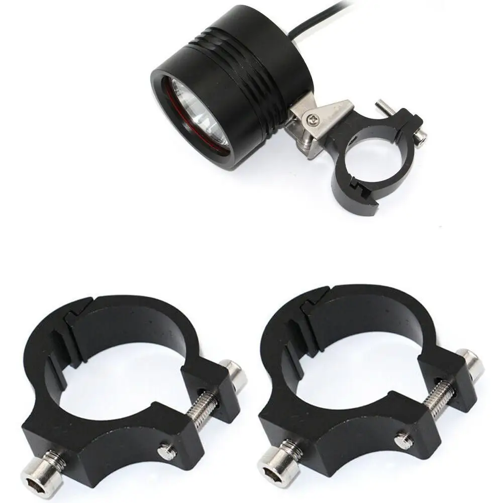 2pcs Universal Motorcycle Headlight Bracket Tube Fork Spotlight Holder Clamp Mounting Handlebar Clamp Kit