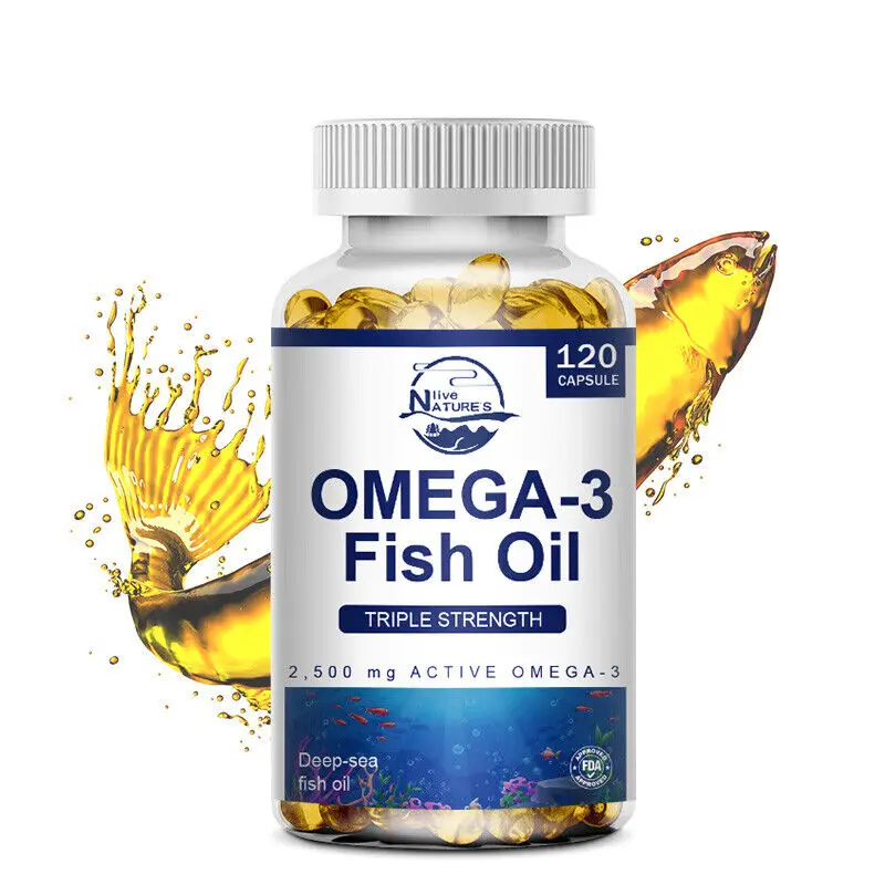 

Omega 3 Fish Oil Capsules Triple Strength Joint Support 1296 mg EPA & 864mg DHA