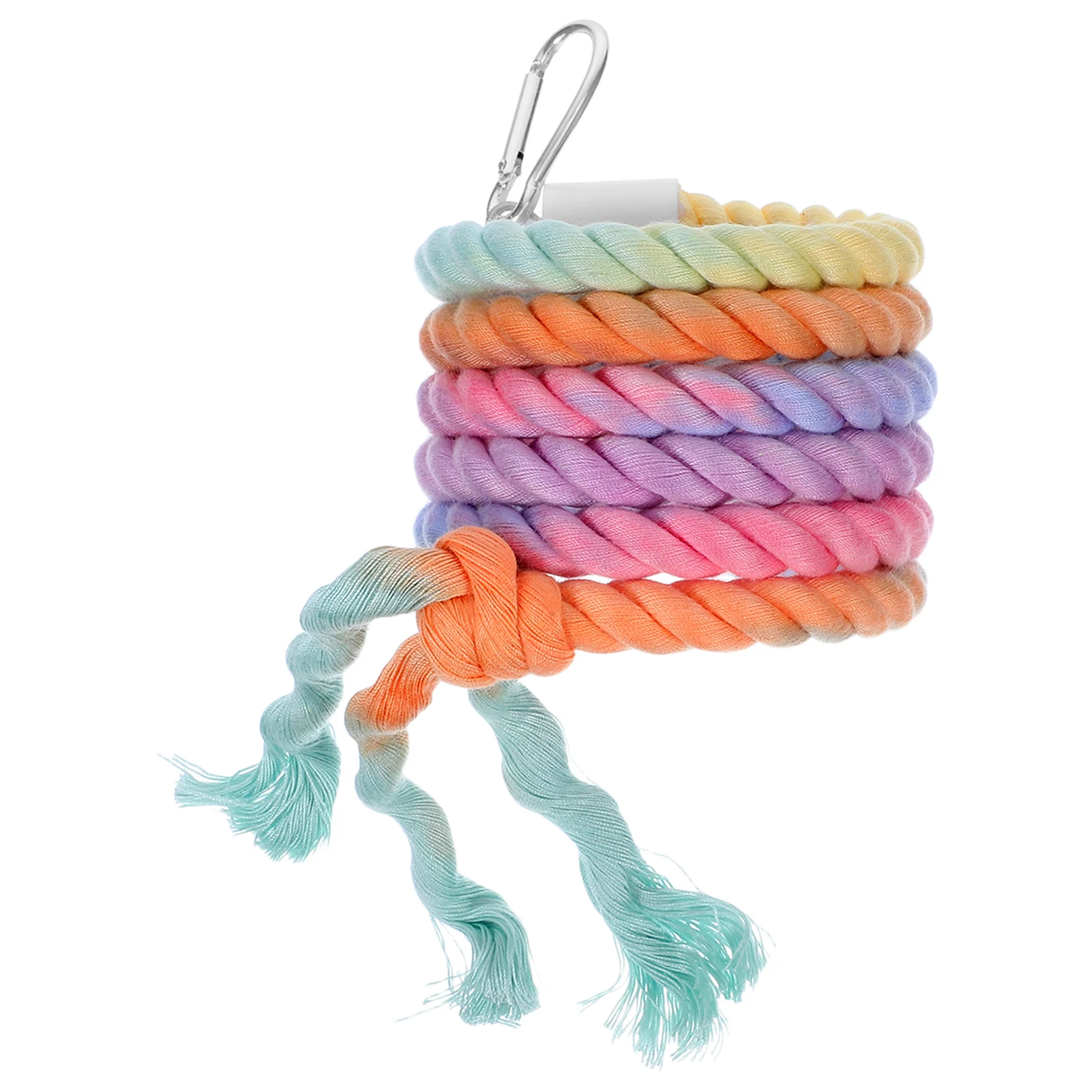 

2pcs Parrot Climbing Rope Swing Hanging Bird Perch For Budgies Parakeets Cockatiels Small Parrots 150Cm Durable Cotton Rope With