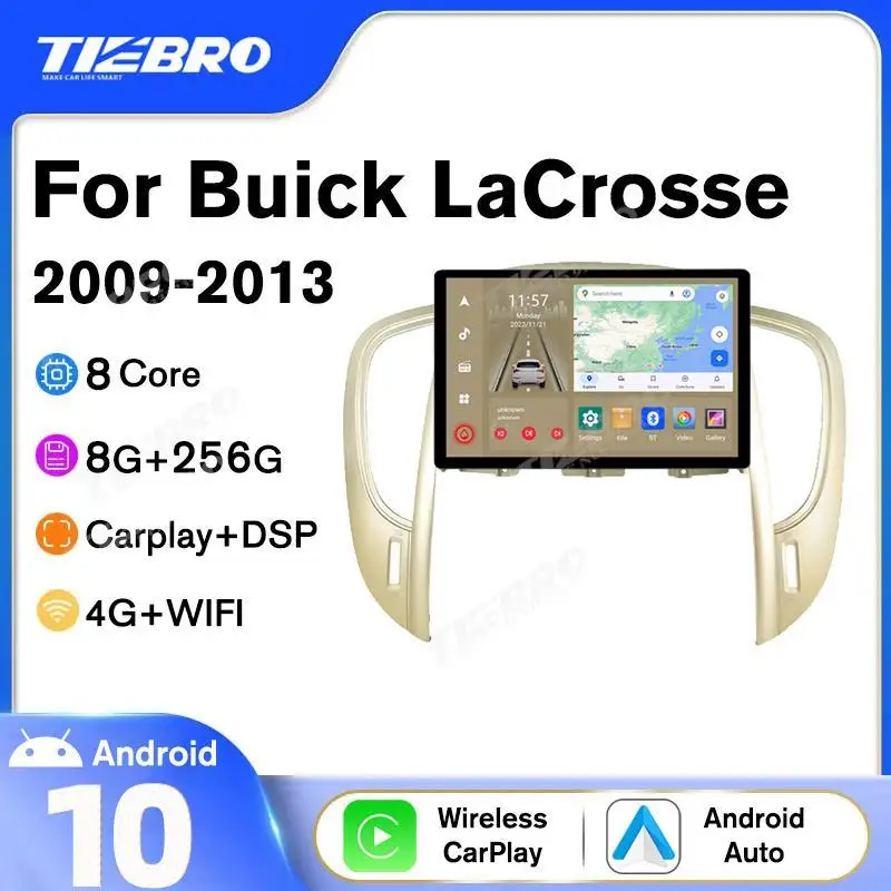 TIEBRO 13inch Car Radio For Buick LaCrosse 2009-2013 Carpiay 1920*1200P Bluetooth Player GPS Navigation Radio Car Video Player