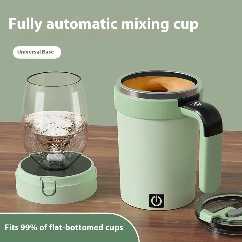

2026 Smart Temperature-Measuring Magnetic Automatic Stirring Cup Electric Portable Coffee Cup Milkshake Cup Sports and Fitness
