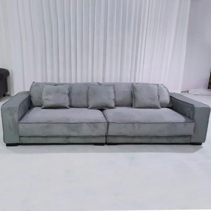 

*# Modern Style Living Room Furniture Sofa Set, Light Luxury Classic Velvet Fabric Sofa Furniture Set