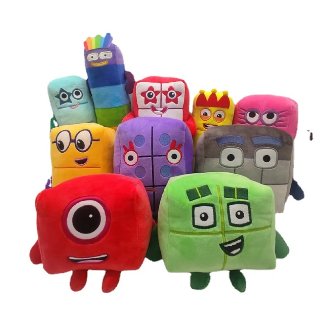 10pcs Cartoon Number Plush Doll Toys Educational Stuffed Movie Anime Kids Early Childhood Birthday Christmas Gift