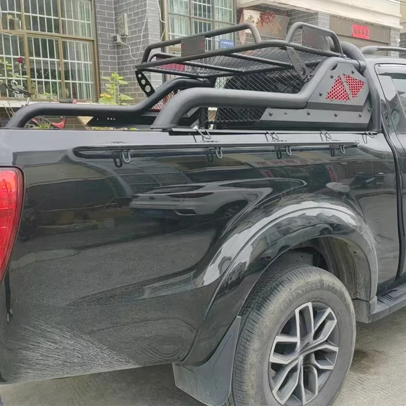 

Fit Yuhu All Series Pickup Truck Bed Rack with Basket Anti-Roll Bar Rear Cargo Guardrail Modification Kit