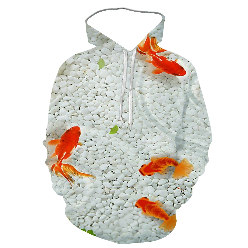 Spring And Autumn New Men's 3D Printing Ocean Aquarium Hoodie Fashion Fresh And Cute Fish Pullover Can Be Customized