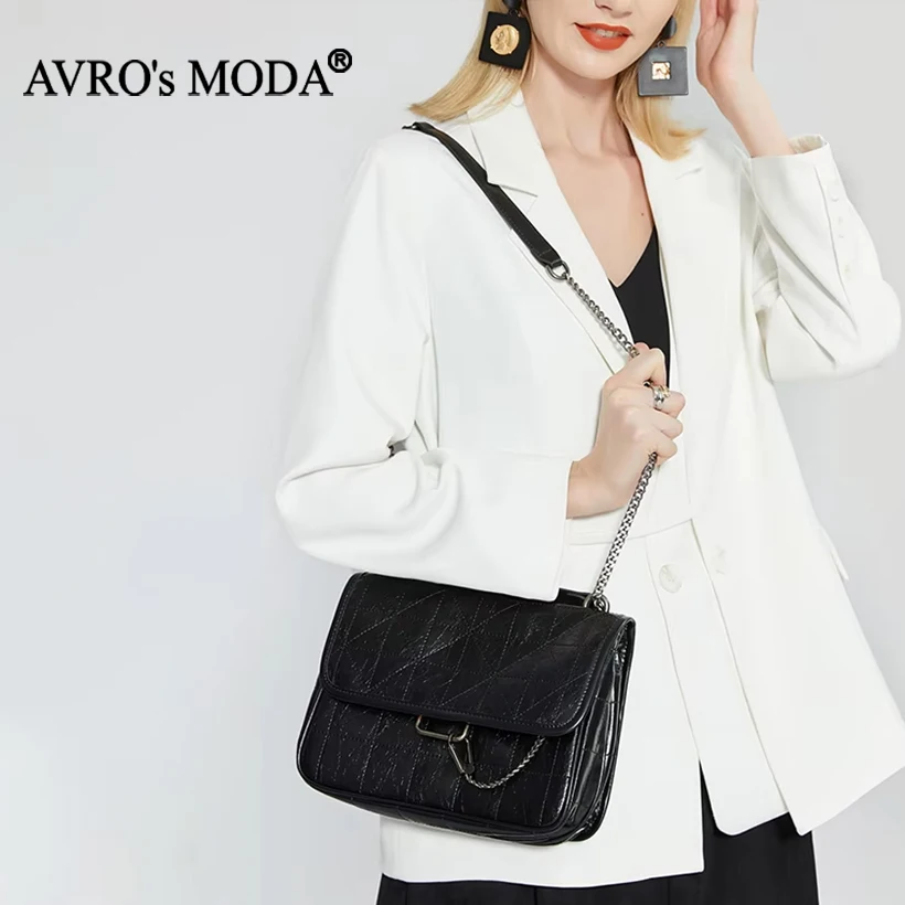 

AVRO's MODA Factory Brand High Quality Genuine Leather Shoulder Bag Women Ladies Fashion Luxury Crossbody Retro Messenger Bags