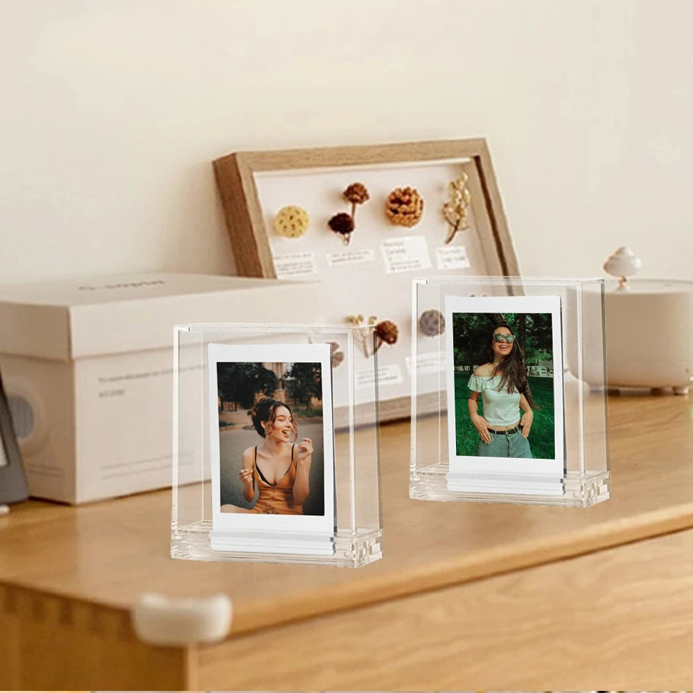 Desktop Transparent Photo Frame for Instax Square SQ Mini Film CAC34