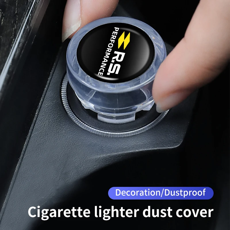 Car Cigarette Lighter Button Replacement Plug Dust Cover For Renault RS Performance Clio Scenic Logan Megane Koleos Sandero Safr