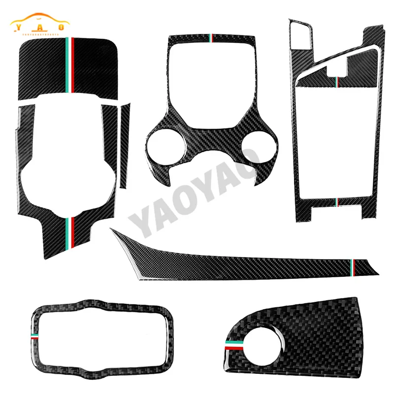 

Carbon Fiber Black Sticker For Alfa Romeo Giulia 2017 2018 2019 Special Car Interior Trim Auto Car Styling Decoration